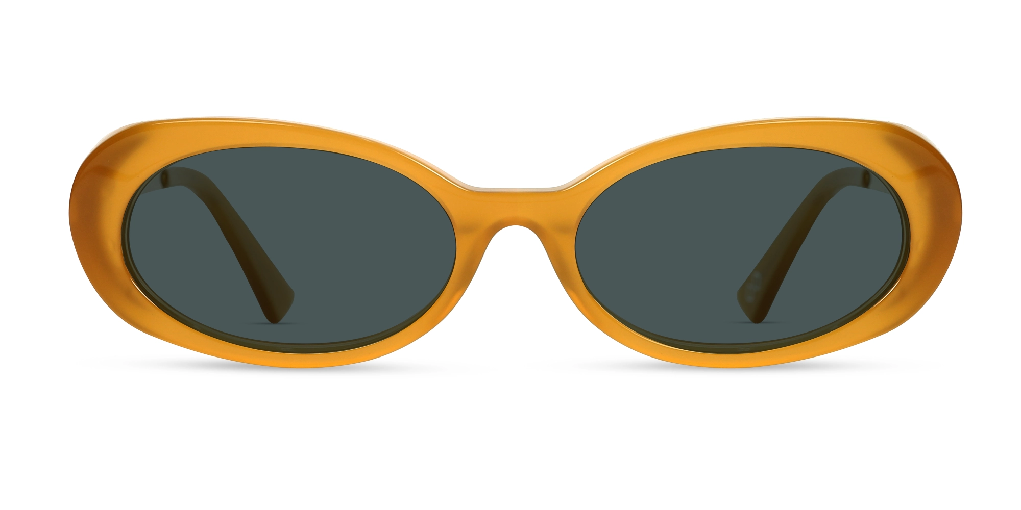 Golden Frame With Dark Grey Tinted Sunglasses-1 Golden Frame With Dark Grey Tinted Sunglasses-1