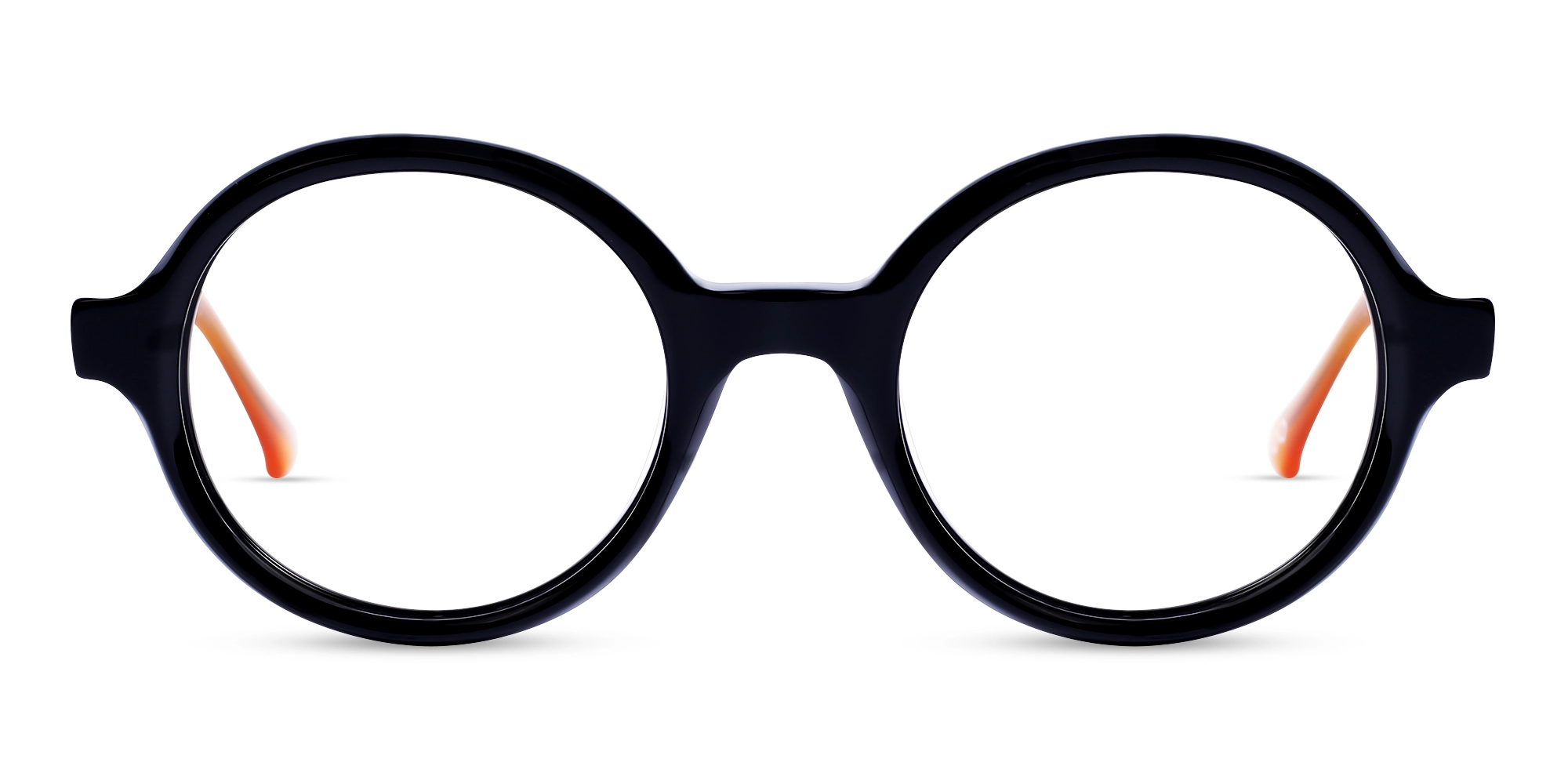 Black Round Full-Rim Acetate Glasses Black Round Full-Rim Acetate Glasses