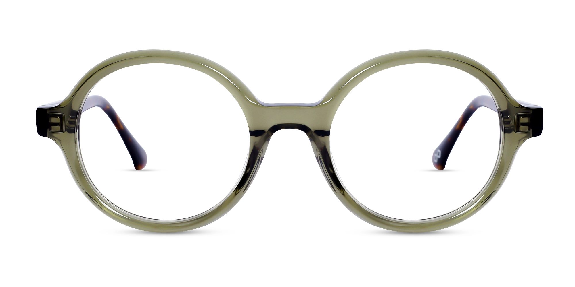 Crystal Olive Green Round Acetate Glasses Crystal Olive Green Round Acetate Glasses
