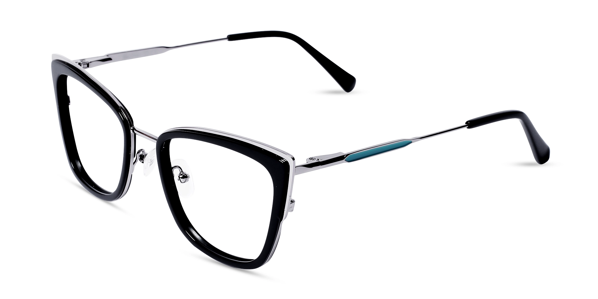 Black & Silver Cat-eye Glasses For Female Black & Silver Cat-eye Glasses For Female