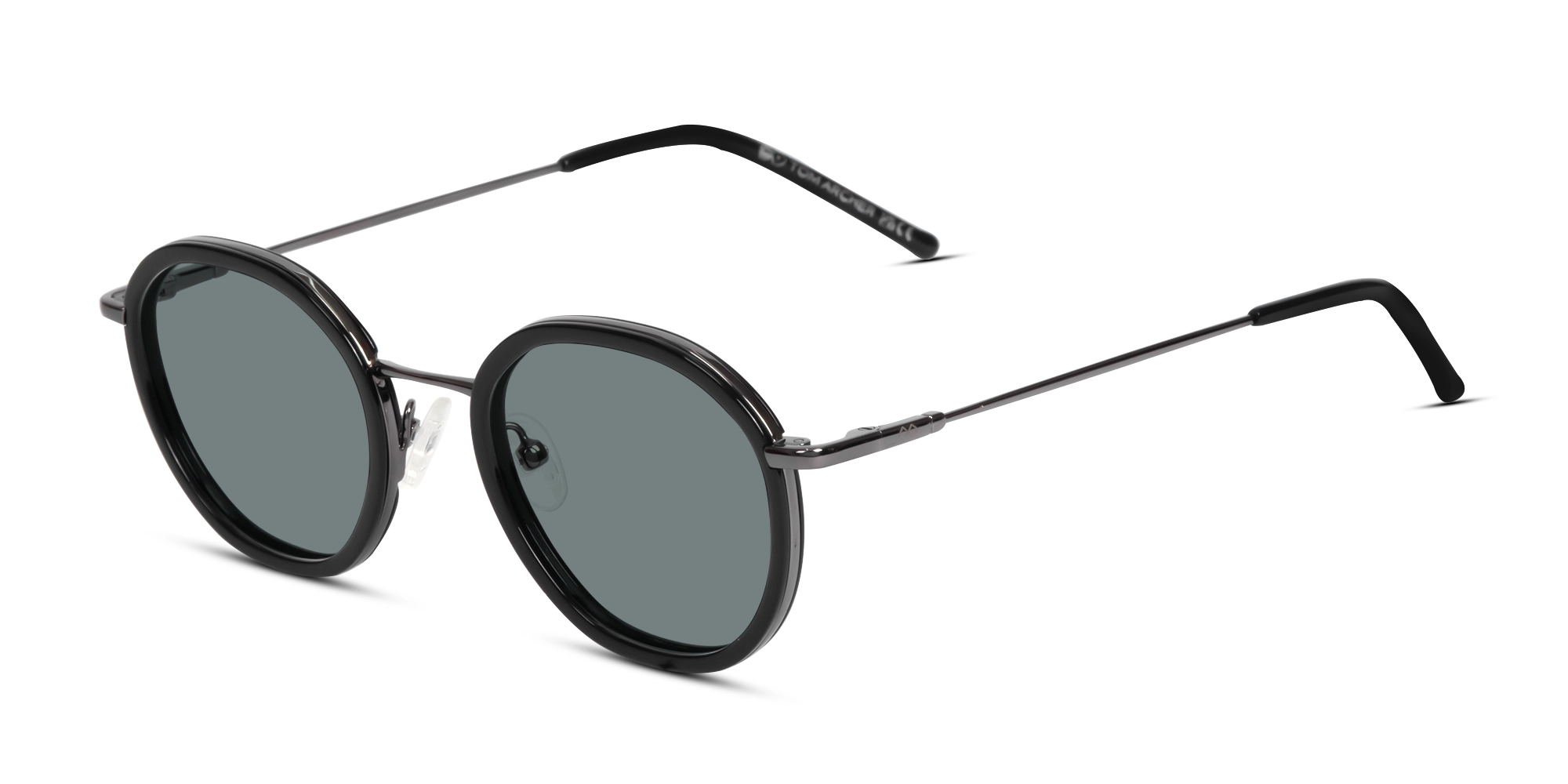 Black & Gunmetal Round Sunglasses | Specscart-3 Black & Gunmetal Round Sunglasses | Specscart-3