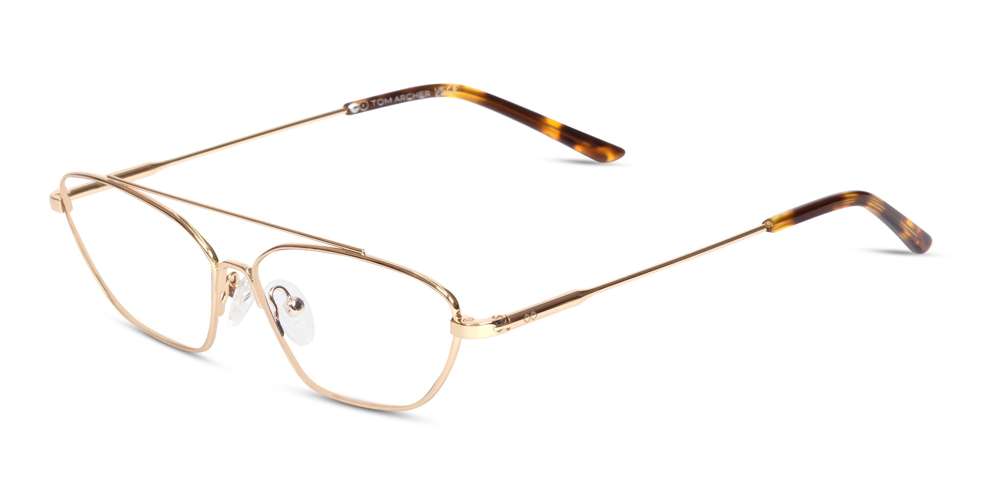 Gold & Brown Gradient Rectangle Glasses Gold & Brown Gradient Rectangle Glasses