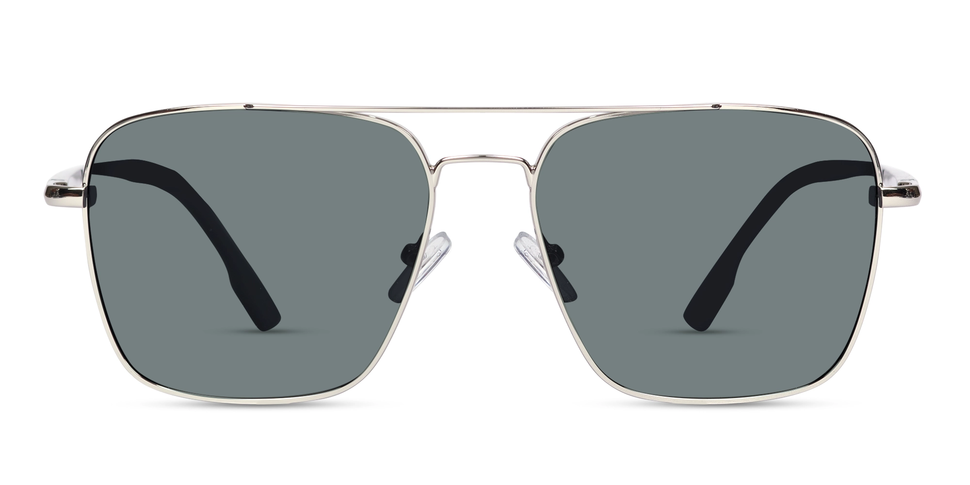 Silver Metal Double Bridge Pilot Sunglasses 1 Silver Metal Double Bridge Pilot Sunglasses 1