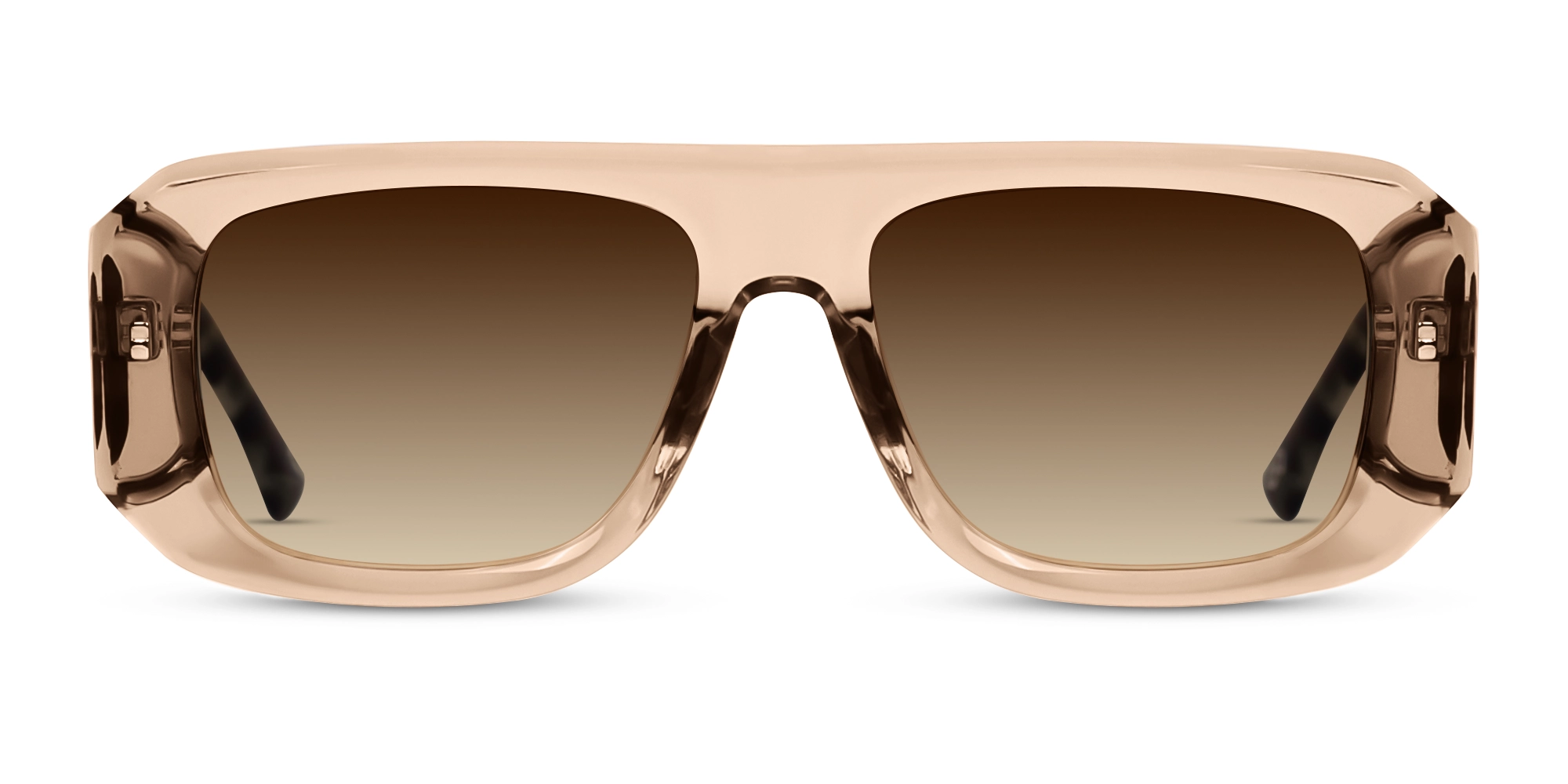 Flat Top Brown Gradient Tint Sunglasses Flat Top Brown Gradient Tint Sunglasses