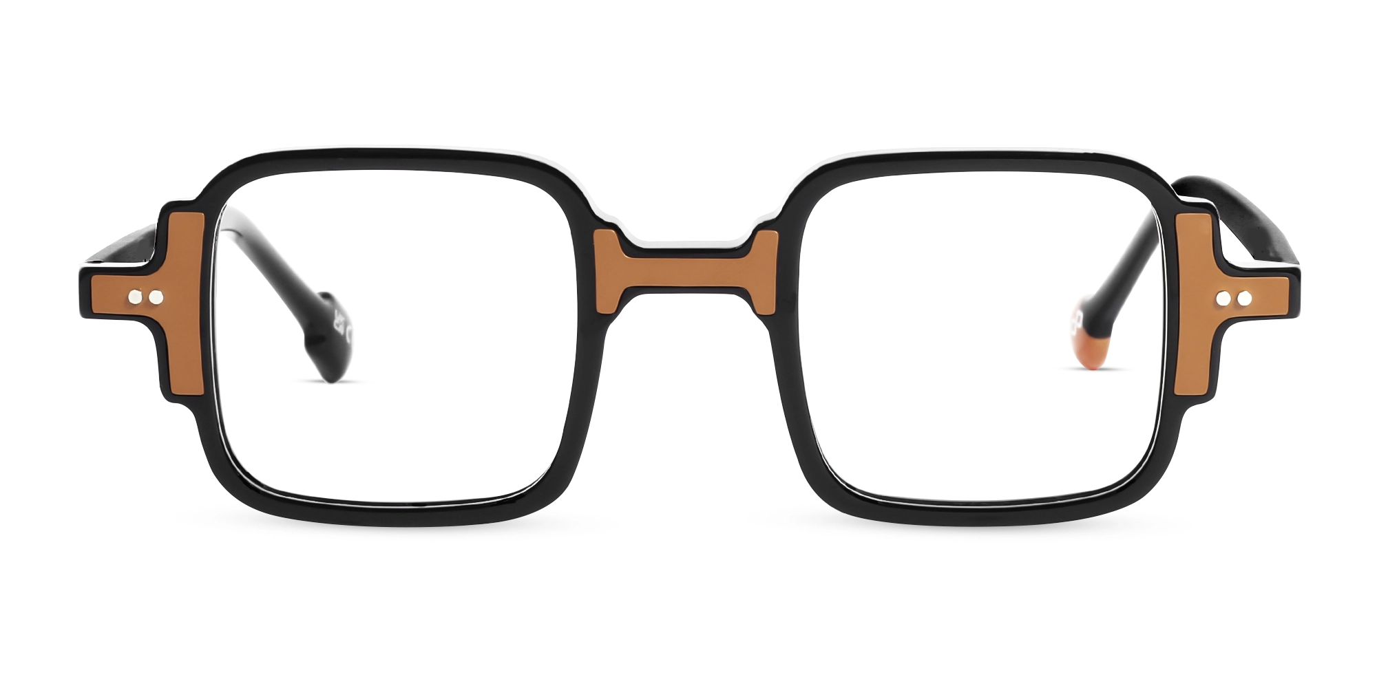 Black & Brown Square Acetate Glasses-1 Black & Brown Square Acetate Glasses-1