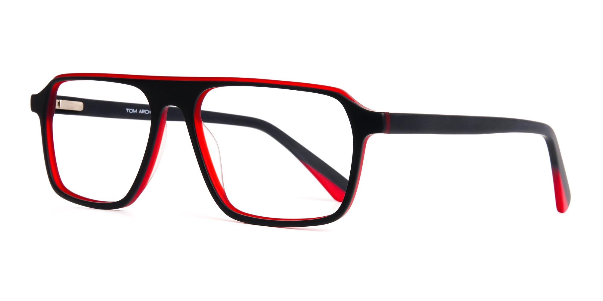 Black and Red Rectangular Full Rim Glasses frames-3 Black and Red Rectangular Full Rim Glasses frames-3