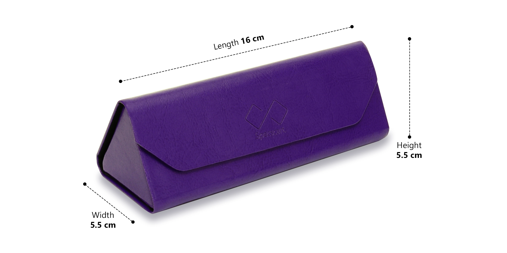 Fold up Purple Eyeglasses Case-5