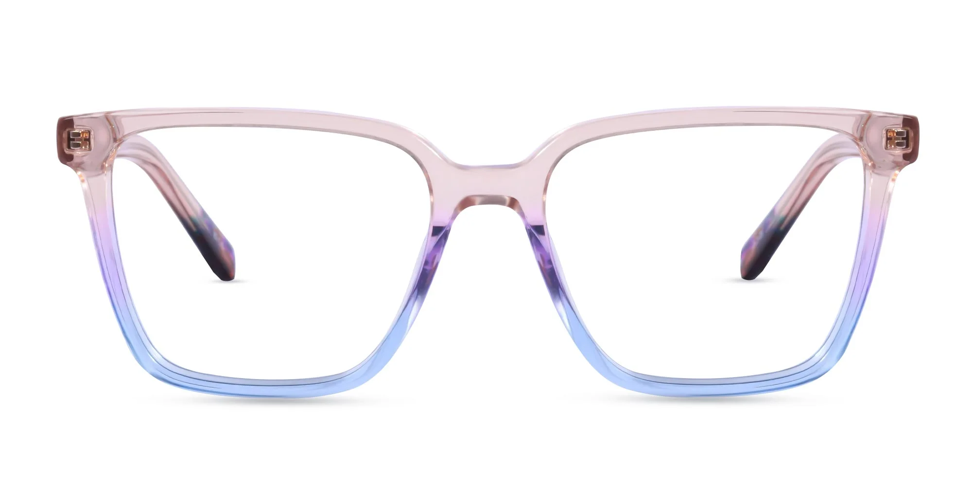 Blue And Rose Gold Square Glasses-1 Blue And Rose Gold Square Glasses-1