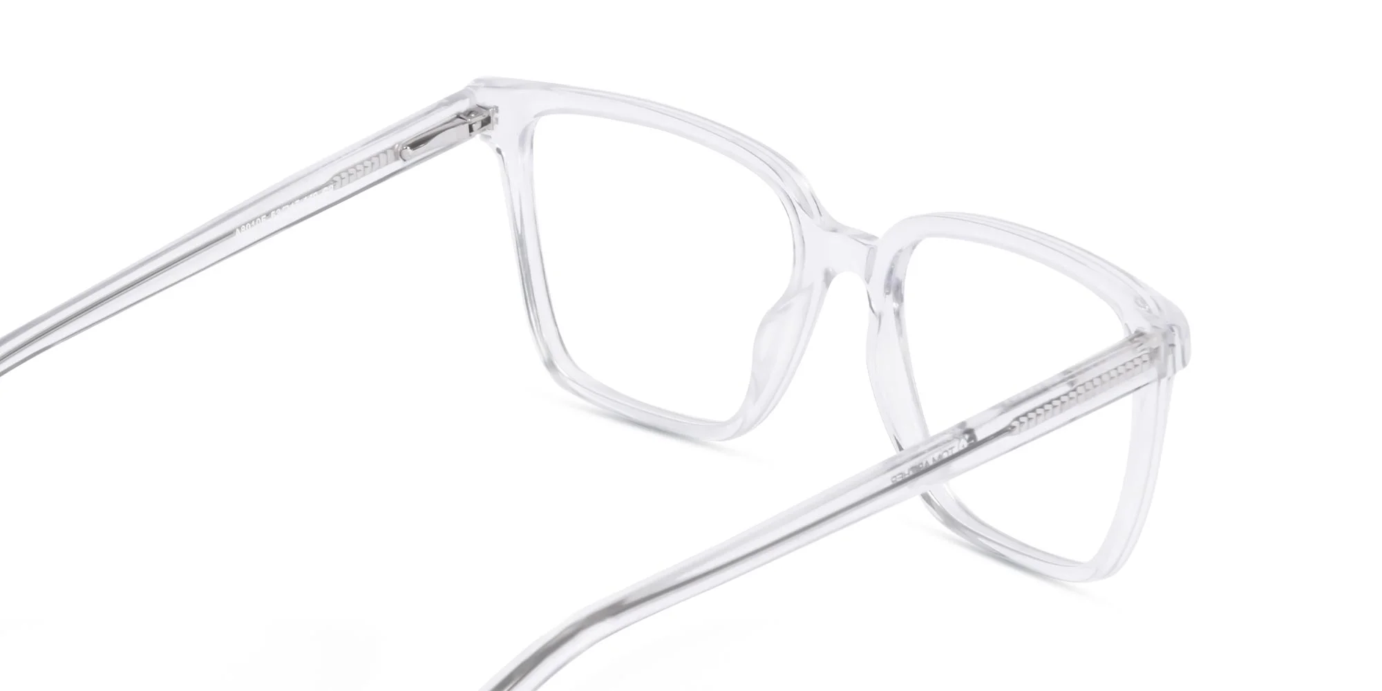 Transparent Square Frame Glasses-5
