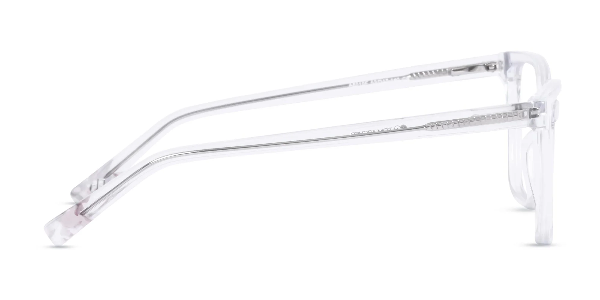 Transparent Square Frame Glasses-4