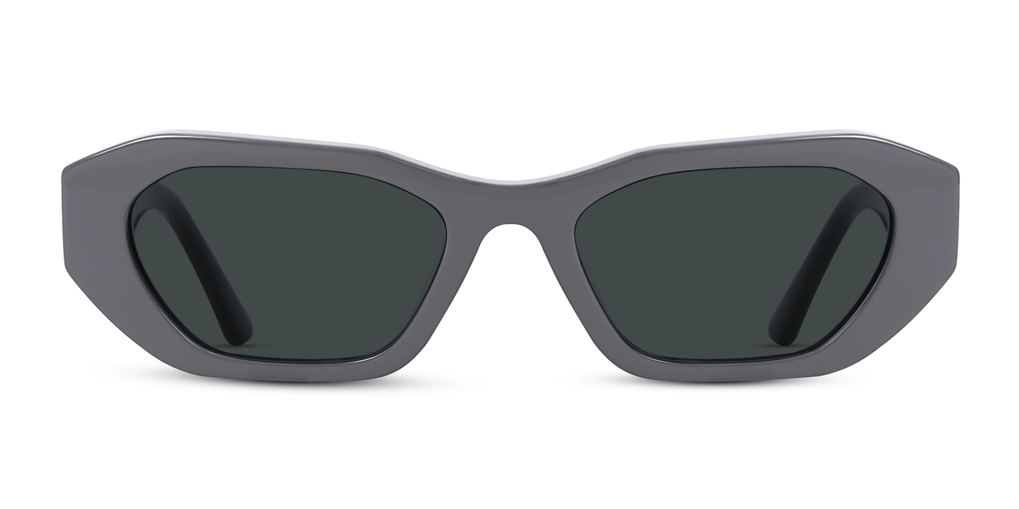 Geometric Sunglasses With Dark Grey Polarised Tint Geometric Sunglasses With Dark Grey Polarised Tint