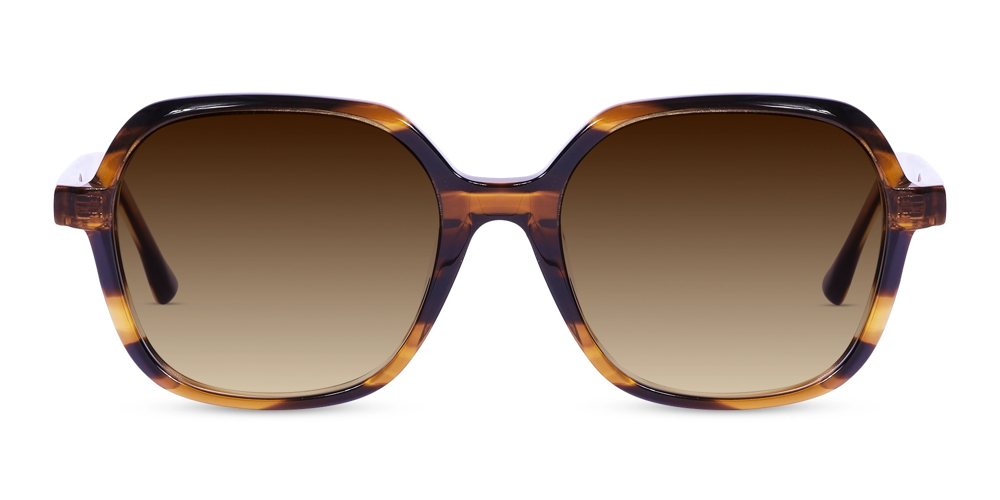 Brown Gradient Tinted Square Full-Rim Sunglasses Brown Gradient Tinted Square Full-Rim Sunglasses