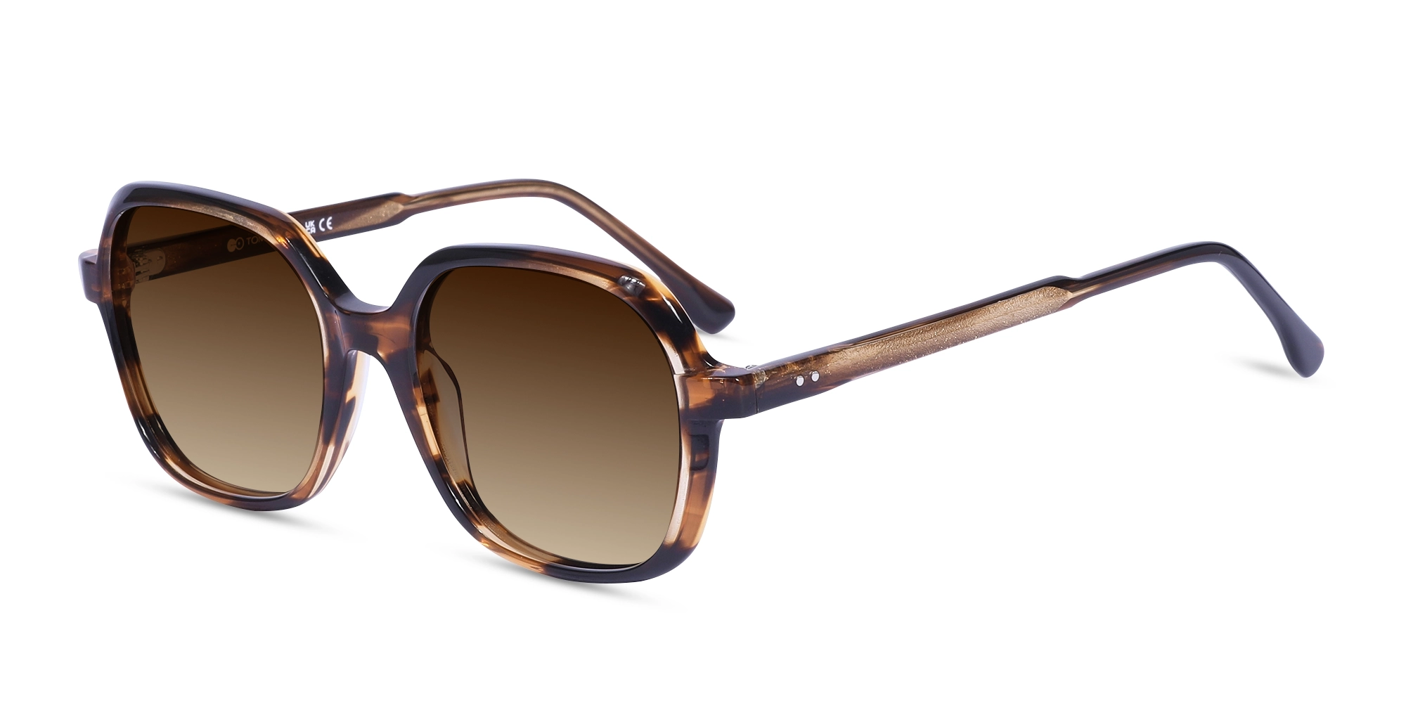 Brown Gradient Tinted Square Full-Rim Sunglasses Brown Gradient Tinted Square Full-Rim Sunglasses