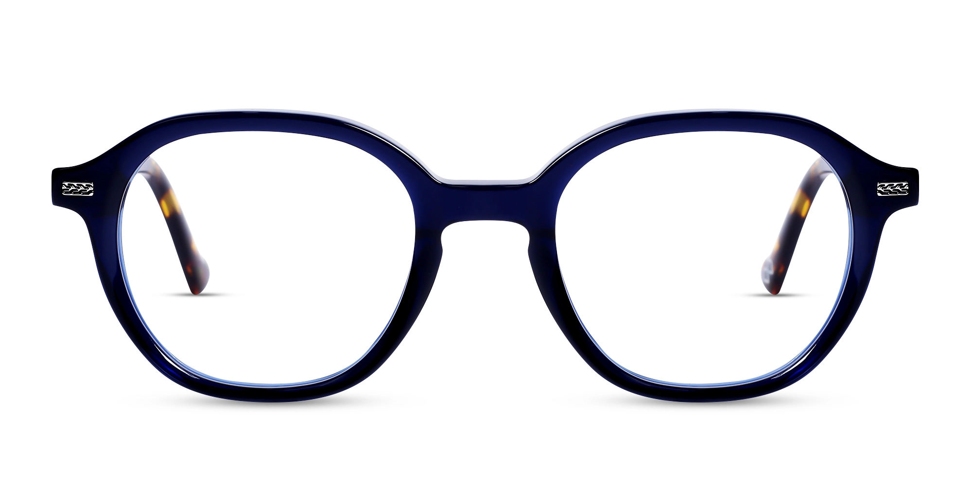 Navy Blue Oval Full-Rim Glasses Navy Blue Oval Full-Rim Glasses
