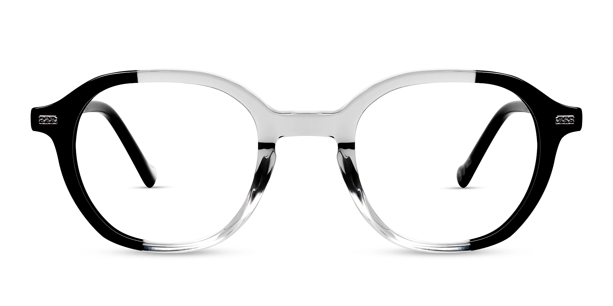 Black & Crystal Grey Oval Acetate Glasses Black & Crystal Grey Oval Acetate Glasses