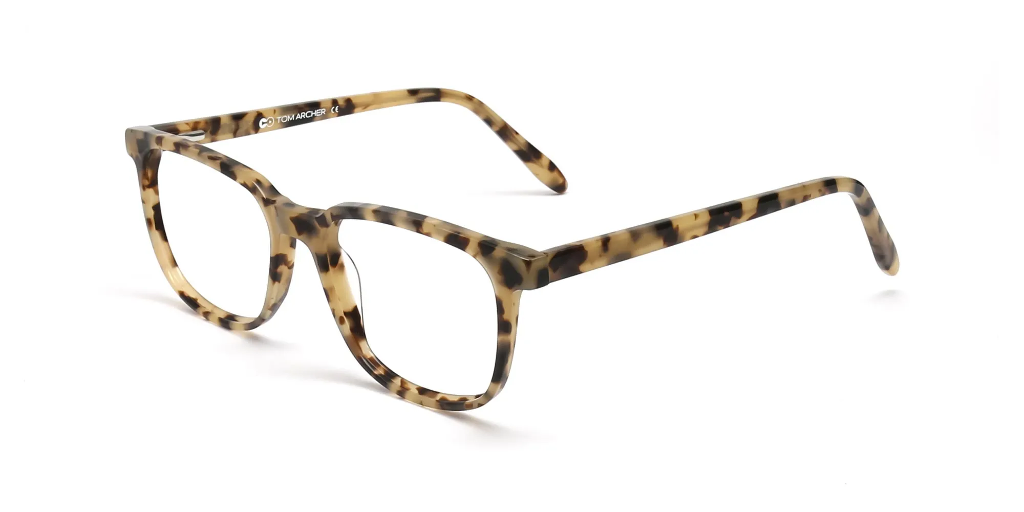 Cream Tortoise Rectangular Glasses Acetate Unisex-2 Cream Tortoise Rectangular Glasses Acetate Unisex-2