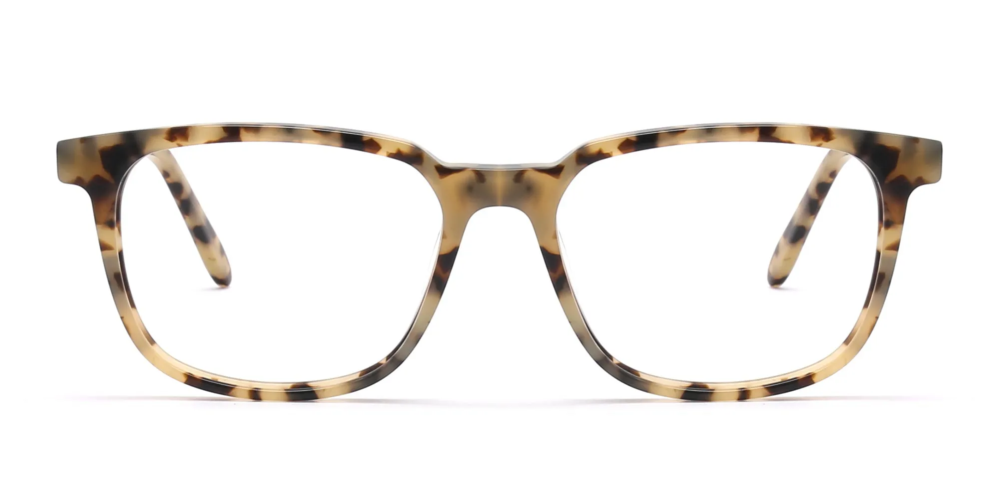 Cream Tortoise Rectangular Glasses Acetate Unisex-2 Cream Tortoise Rectangular Glasses Acetate Unisex-2