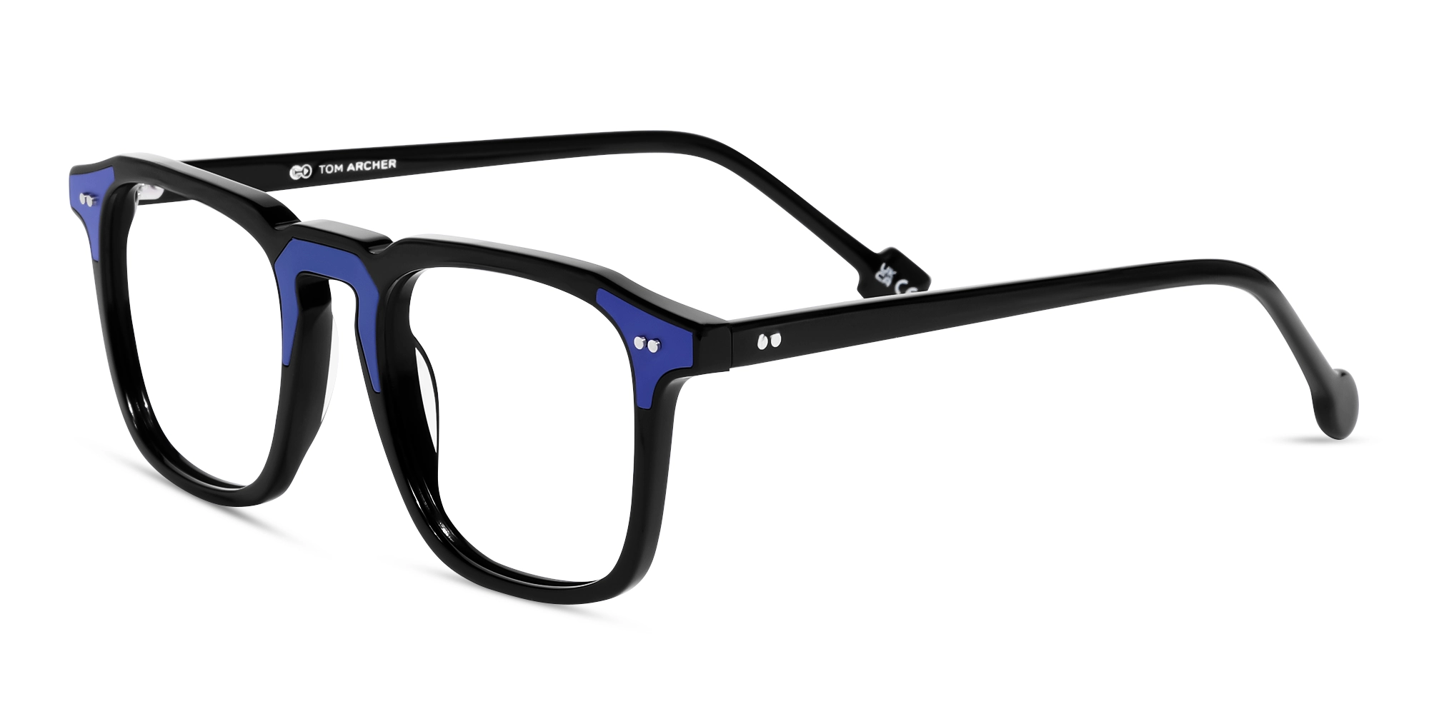 Black & Indigo Square Acetate Glasses Black & Indigo Square Acetate Glasses